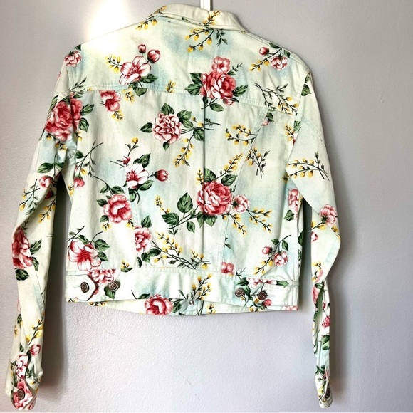 Y2K Vintage Vittadini Floral Button Down Jacket with Floral Short Sleeves Shirt - Picture 5 of 11